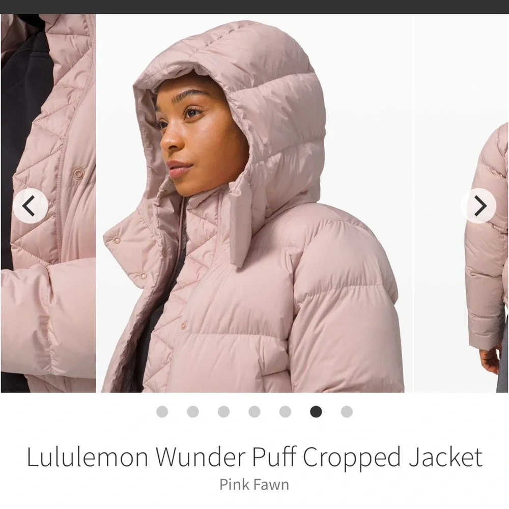 lululemon athletica Pink Fawn Cropped wunder Puff Jacket - Picture 5 of 8